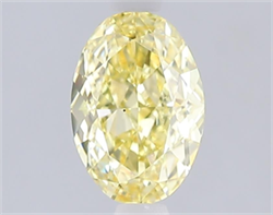 Picture of Lab Grown Diamond 1.54 Carats, Oval with  Cut, Fancy Vivid Yellow Color, VS2 Clarity and Certified by IGI