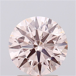 Picture of Lab Grown Diamond 2.10 Carats, Round with Ideal Cut, Fancy Pink Color, VS1 Clarity and Certified by IGI