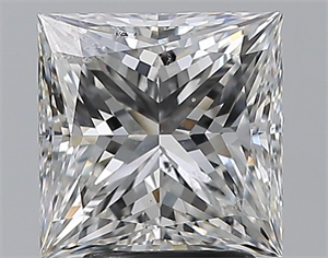 Foto Diamante Natural 3.01 quilates, Princesa , Color F, claridad SI2 y certificado GIA de