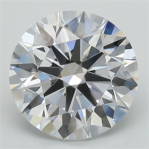 Picture of Lab Grown Diamond 3.16 Carats, Round with Excellent Cut, D Color, VVS2 Clarity and Certified by GIA