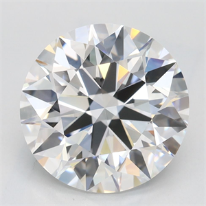 Picture of Lab Grown Diamond 3.19 Carats, Round with Excellent Cut, D Color, VVS2 Clarity and Certified by GIA