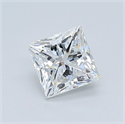 Natural Diamond 0.99 Carats, Princess with  Cut, F Color, SI1 Clarity and Certified by GIA