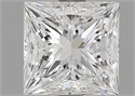 Natural Diamond 1.40 Carats, Princess with  Cut, E Color, VVS1 Clarity and Certified by GIA