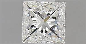 Picture of Natural Diamond 0.41 Carats, Princess with  Cut, I Color, VVS2 Clarity and Certified by GIA