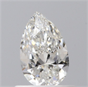 Natural Diamond 0.50 Carats, Pear with  Cut, H Color, SI1 Clarity and Certified by GIA