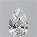 Natural Diamond 0.50 Carats, Pear with  Cut, E Color, VVS2 Clarity and Certified by GIA