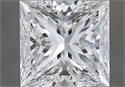 Natural Diamond 1.40 Carats, Princess with  Cut, E Color, VVS1 Clarity and Certified by GIA
