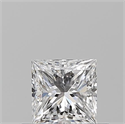 Natural Diamond 0.50 Carats, Princess with  Cut, D Color, VS1 Clarity and Certified by GIA