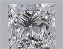 Natural Diamond 1.50 Carats, Princess with  Cut, D Color, VS2 Clarity and Certified by GIA