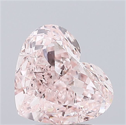 Picture of Lab Grown Diamond 3.00 Carats, Heart with  Cut, Fancy Pink Color, VS2 Clarity and Certified by IGI