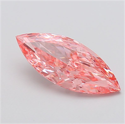 Picture of Lab Grown Diamond 3.00 Carats, Marquise with  Cut, Fancy Vivid Pink Color, VS2 Clarity and Certified by IGI