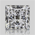 Natural Diamond 0.71 Carats, Princess with  Cut, H Color, IF Clarity and Certified by GIA
