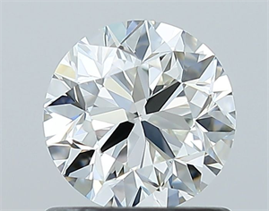 Picture of Natural Diamond 0.90 Carats, Round with Very Good Cut, H Color, IF Clarity and Certified by GIA