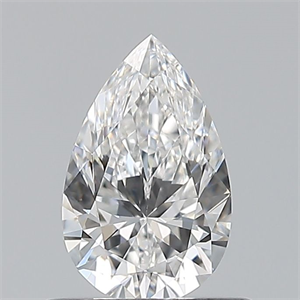 Picture of Natural Diamond 0.55 Carats, Pear with  Cut, E Color, VVS2 Clarity and Certified by GIA