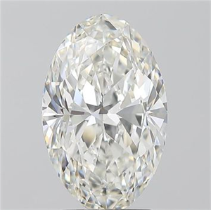 Picture of Natural Diamond 2.52 Carats, Oval with  Cut, H Color, VS1 Clarity and Certified by GIA