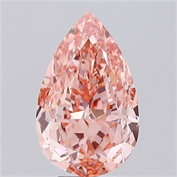 Picture of Lab Grown Diamond 8.44 Carats, Pear with  Cut, Fancy Vivid Pink Color, VS1 Clarity and Certified by IGI