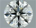 Natural Diamond 0.70 Carats, Round with Excellent Cut, J Color, VVS1 Clarity and Certified by IGI