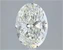 Natural Diamond 2.50 Carats, Oval with  Cut, I Color, SI1 Clarity and Certified by GIA