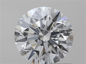 Picture of Natural Diamond 0.56 Carats, Round with Excellent Cut, F Color, SI1 Clarity and Certified by GIA