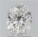 Natural Diamond 1.01 Carats, Oval with  Cut, G Color, SI2 Clarity and Certified by GIA