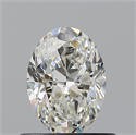 Natural Diamond 0.60 Carats, Oval with  Cut, I Color, VS2 Clarity and Certified by GIA