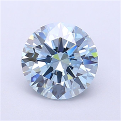 Picture of Lab Grown Diamond 1.51 Carats, Round with Excellent Cut, Fancy Intense Blue Color, VVS1 Clarity and Certified by IGI