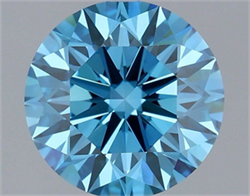 Picture of Lab Grown Diamond 1.81 Carats, Round with Excellent Cut, Fancy Vivid Blue Color, VS1 Clarity and Certified by IGI
