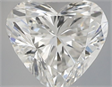 Natural Diamond 0.40 Carats, Heart with  Cut, E Color, VVS2 Clarity and Certified by IGI