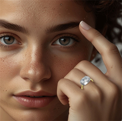 Button bottom engagement or cocktail ring