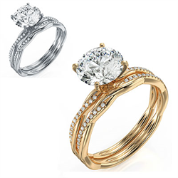 Picture of Micro Pave dainty Bridal Set Setting