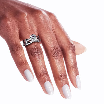 Bridal set solitaire ring