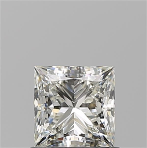 Picture of Natural Diamond 0.91 Carats, Princess with  Cut, J Color, VVS2 Clarity and Certified by GIA
