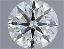 Natural Diamond 0.51 Carats, Round with Excellent Cut, J Color, VVS2 Clarity and Certified by IGI