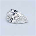 Natural Diamond 0.40 Carats, Pear with  Cut, E Color, SI2 Clarity and Certified by GIA