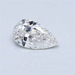 Picture of Natural Diamond 0.40 Carats, Pear with  Cut, E Color, SI2 Clarity and Certified by GIA