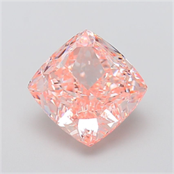 Picture of Lab Grown Diamond 6.16 Carats, CUSHION MODIFIED with  Cut, Fancy Vivid Pink Color, VVS2 Clarity and Certified by IGI