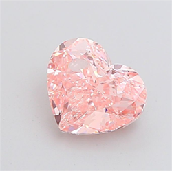 Picture of Lab Grown Diamond 5.00 Carats, Heart with  Cut, Fancy Vivid Pink Color, VS1 Clarity and Certified by IGI