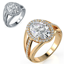 Show details for Big Diamonds Halo Diamond Engagement Ring Setting Picture of Big Diamonds Halo Diamond Engagement Ring Setting