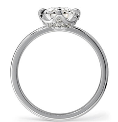 Picture of Low Profile Hidden Diamonds Crown, East-West Engagement Ring Setting