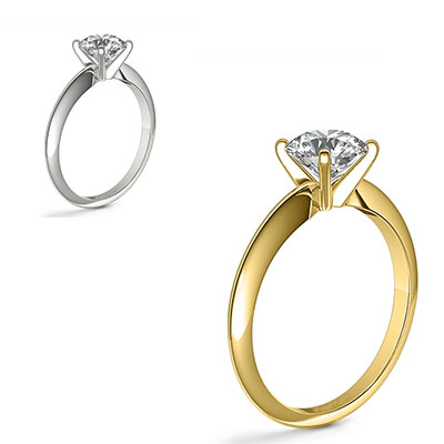 Classic solitaire engagement ring settings