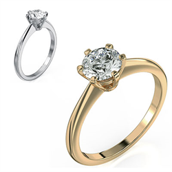 Picture of Solitaire engagement ring setting for rounds & ovals