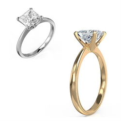 Picture of Princess solitaire engagement ring setting