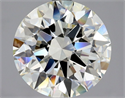 Natural Diamond 3.01 Carats, Round with Excellent Cut, J Color, VVS1 Clarity and Certified by HRD