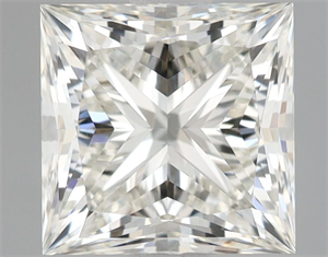Picture of Natural Diamond 1.60 Carats, Princess with  Cut, I Color, VVS2 Clarity and Certified by IGI