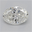 Natural Diamond 1.00 Carats, Oval with  Cut, H Color, SI1 Clarity and Certified by GIA