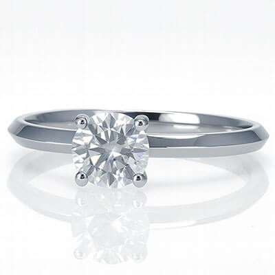 2mm knife edge engagement ring, comfort fit