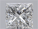 Natural Diamond 1.01 Carats, Princess with  Cut, D Color, VVS2 Clarity and Certified by GIA
