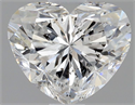 Natural Diamond 0.91 Carats, Heart with  Cut, E Color, SI2 Clarity and Certified by HRD