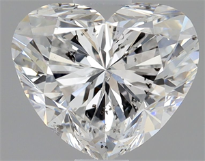 Picture of Natural Diamond 0.91 Carats, Heart with  Cut, E Color, SI2 Clarity and Certified by HRD