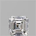 Natural Diamond 0.74 Carats, Asscher with  Cut, E Color, VVS1 Clarity and Certified by GIA